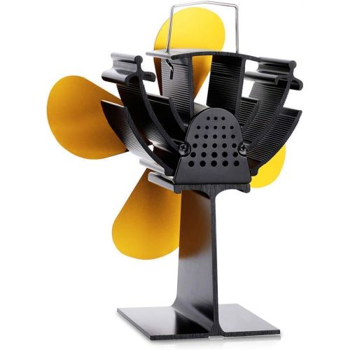  SXYZTDF 4 Blade Stove Fan Heat Driven Fan for Wood Wood Burners or Fireplace Quiet Design Circulates Warm Heated air Environmentally Friendly and economical