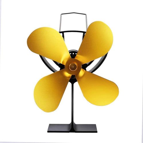  SXYZTDF 4 Blade Stove Fan Heat Driven Fan for Wood Wood Burners or Fireplace Quiet Design Circulates Warm Heated air Environmentally Friendly and economical