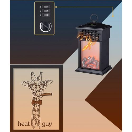  SXYZTDF Portable Electric Stove Heating 1000 2000 W Wood Burning Stove Black