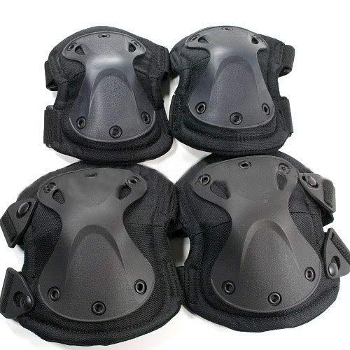  SYHAI Construction Knee Pads Tactical Outdoor Knee Pads Durable Airsoft Knee & Elbow Protector Pads Black Green Army Knee Pads Black