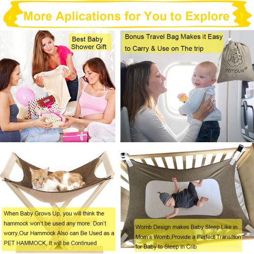  SYITCUN Baby Hammock for Crib Mimics Womb Newborn Bassinet Strong Material Upgraded Safety Measures...