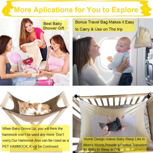  SYITCUN Baby Hammock for Crib Mimics Womb Newborn Bassinet Strong Material Upgraded Safety Measures...