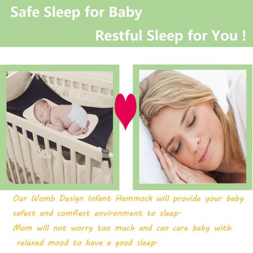  SYITCUN Baby Hammock for Crib Mimics Womb Newborn Bassinet Strong Material Upgraded Safety Measures...