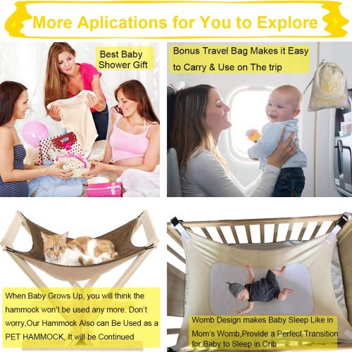  SYITCUN Baby Hammock for Crib Mimics Womb Newborn Bassinet Upgraded Safety Measures Infant Nursery...