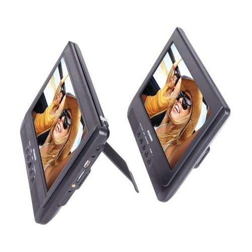  Sylvania 10.1-Inch Dual Screen Portable DVD Player with USB Card Slot to Play Digital Movies”