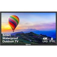 SYLVOX 43 inches Outdoor Smart TV Waterproof 4K Ultra High-Resolution High Brightness,7x16(H) Support Bluetooth & Wi-Fi Commercial Grade Suitable for Partial Sun(Deck Series 2022)