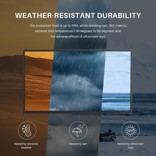  SYLVOX 43 inches Outdoor Smart TV Waterproof 4K Ultra High-Resolution High Brightness,7x16(H) Support Bluetooth & Wi-Fi Commercial Grade Suitable for Partial Sun(Deck Series 2022)