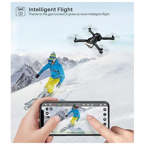 시마 SYMA Drones with Camera for Adults 4K, Easy GPS RC Quadcopters with 36mins Flight Time, 5GHz FPV Transmission, Auto Return Home, Light Positioning, 4K Drone with Carrying Case