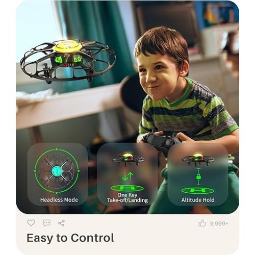 시마 SYMA Drone for Kids with LED, X660 Mini Quadcopter with 3D Flip, Rotary Ascent, Headless Mode, Speed Switch and Full Protection RC Helicopters UFO Toys Gifts for Beginners Adults