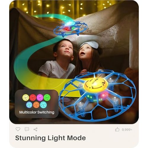 시마 SYMA RC Drone with LED Lights, Pocket Quadcopter with Full Propeller Guard Headless Mode Rotary Ascent, Lightweight Easy to Fly Mini Airplane Gift for Adults Boys Girls