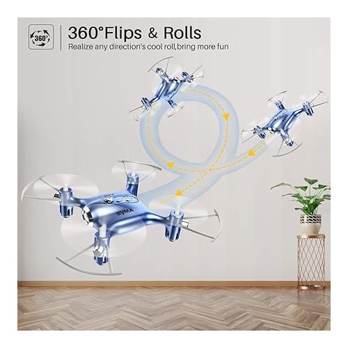 시마 SYMA Mini Drones for Kids or Adults, Easy Indoor Flying Helicopter with Auto Hovering,3D Flip,Headless and Speed Switch Pocket Quadcopters UFO Toy Gift for Boys Girls