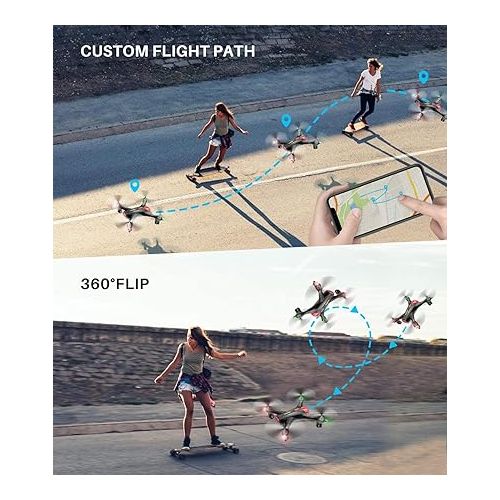 시마 Syma X400 Mini Drone with Camera for Adults & Kids HD Wifi FPV Quadcopter with App Control, Altitude Hold, 3D Flip, One Key Function, Headless Mode, 2 Batteries, Easy to Fly for Beginners