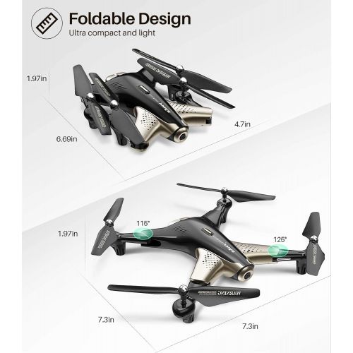 시마 SYMA Drone with 1080P FPV Camera,Optical Flow Positioning,Tap Fly,Altitude Hold,Headless Mode,3D Flips,2 Batteries 40mins Flying UFO Remote Control Quadcopter for Kids Beginners