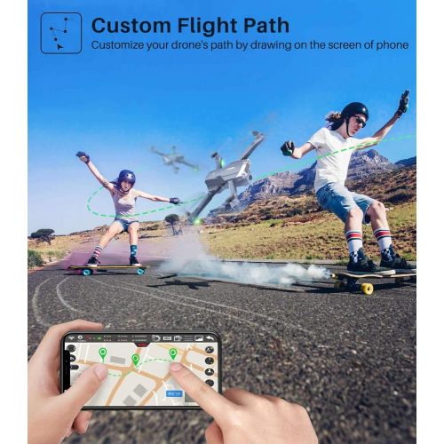 시마 SYMA X500 4K Drone with UHD Camera for Adults, Easy GPS Quadcopter for Beginner with 56mins Flight Time, Brush Motor, 5GHz FPV Transmission, Auto Return Home, Follow Me, Light Posi