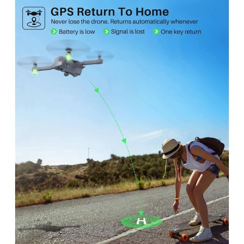 시마 SYMA X500 4K Drone with UHD Camera for Adults, Easy GPS Quadcopter for Beginner with 56mins Flight Time, Brush Motor, 5GHz FPV Transmission, Auto Return Home, Follow Me, Light Posi