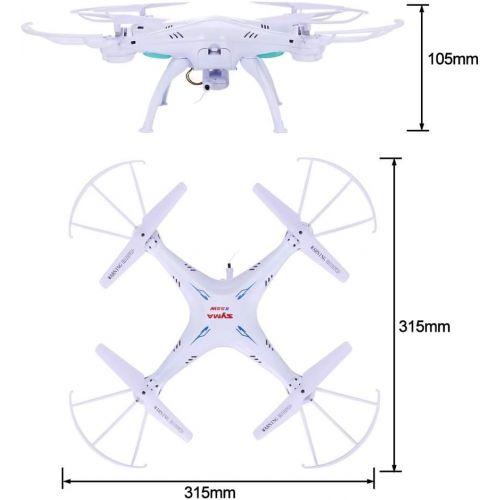 시마 Syma X5SW FPV Explorers2 2.4Ghz 4CH 6-Axis Gyro RC Headless Quadcopter Drone UFO with 3MP HD Wifi Camera (White)