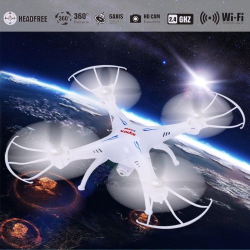 시마 Syma X5SW FPV Explorers2 2.4Ghz 4CH 6-Axis Gyro RC Headless Quadcopter Drone UFO with 3MP HD Wifi Camera (White)