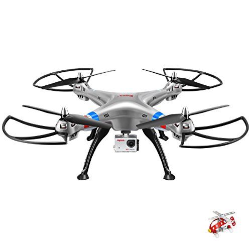 시마 Syma X8G Headless 2.4Ghz 4CH RC Quadcopter with 8MP HD Camera (Silver)