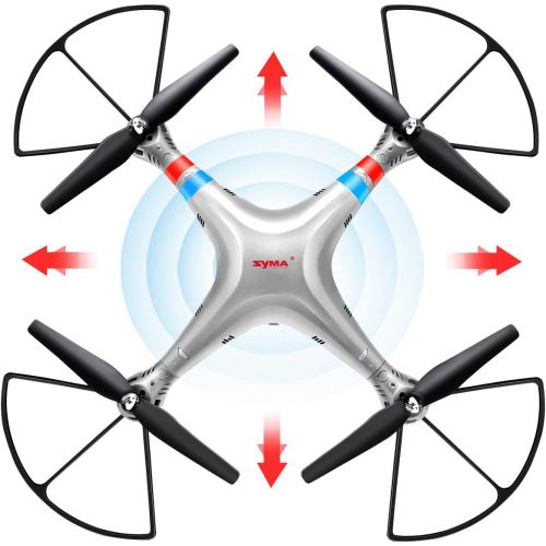 시마 Syma X8G Headless 2.4Ghz 4CH RC Quadcopter with 8MP HD Camera (Silver)