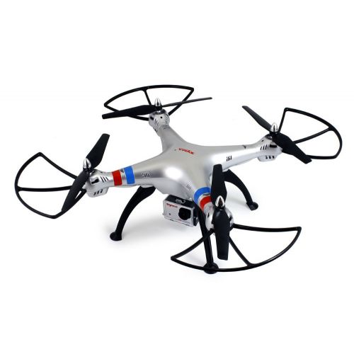 시마 SYMA Syma X8G Headless 2.4Ghz 4CH RC Quadcopter with 8MP HD Camera (Silver)