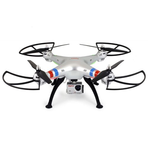 시마 SYMA Syma X8G Headless 2.4Ghz 4CH RC Quadcopter with 8MP HD Camera (Silver)