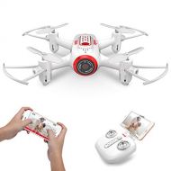 SYMA X22W Mini Drone with Camera Live Video FPV Pocket Drone for Kids and Beginners, RC Quadcopter with App Control, Altitude Hold, 3D Flips, Headless and Mode Extra Batteries, Whi