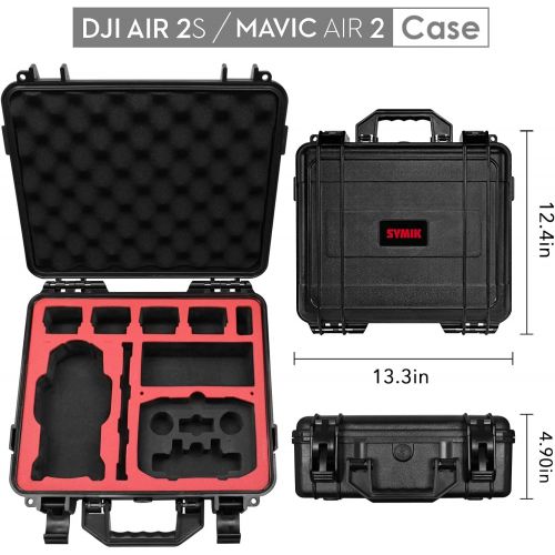  [아마존베스트]SYMIK A310-MA2 Waterproof Hard Carrying Case for DJI Mavic Air 2 Drone/Fly More Combo; Rugged Professional Case with Complete Protection