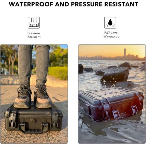  [아마존베스트]SYMIK A310-MA2 Waterproof Hard Carrying Case for DJI Mavic Air 2 Drone/Fly More Combo; Rugged Professional Case with Complete Protection