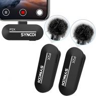 SYNCO 2 Mics Wireless Lavalier Microphone, USB-C Wireless Microphones for iPhone 15, Andriod Phone, P2XT Professional Lapel Mics for Tiktok, YouTube, Streaming, Vlog Video Recording, Type-C Devices