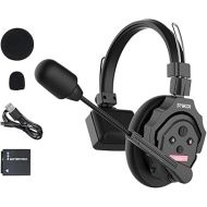 SYNCO XTalk X1 2.4GHz Wireless Headset with Microphone Intercom System Random Master Device Design for Movie Shoot Live Show Stage Performance (1 PCS)