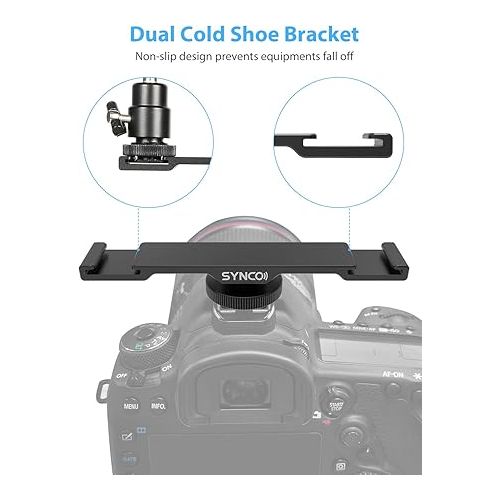  Synco SM5 Cold Shoe Base Adapter Mount for Microphone LED Light Flash