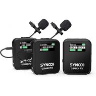 SYNCO Wireless Lavalier Microphone, G2(A2) Pro 2.4G Dual Lapel Mic 656FT 8H for On Line Class Vlog Live Stream YouTube for Camera Smartphone Tablet, Wireless-Lavalier-Microphone-Dual-Channel