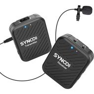 SYNCO G1(A1) Wireless Lavalier Microphone System, Noise Cancellation, 150m Transmission, Digital 2.4GHz, Auto-Pairing, 3.5mm Jack, Long Working Time