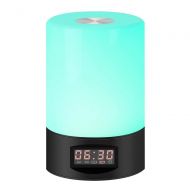 SYS-KCD Bluetooth Night Lamp Wireless Speaker, Touch Bedside lamp with Bluetooth Speaker, Bluetooth Night lamp Wireless Speaker with Discoloration LED Mood lamp