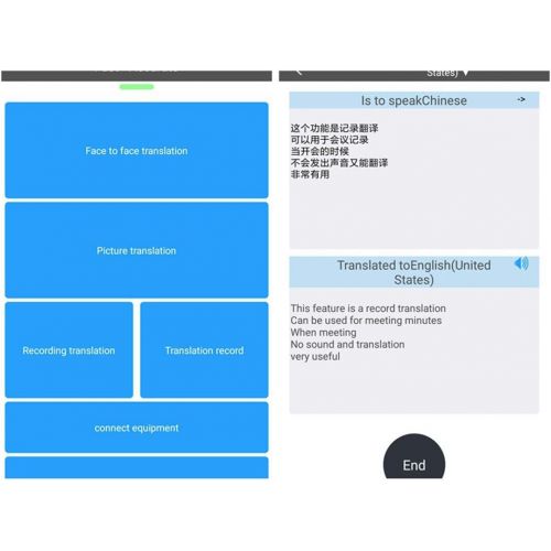  [아마존베스트]SYUAN Two Way Easy Trans Smart Language Translator Device Electronic Pocket Voice Bluetooth 52 Languages for Meeting Learning Travel Shopping Business Fit for Apple iPhone Android (WIFI/