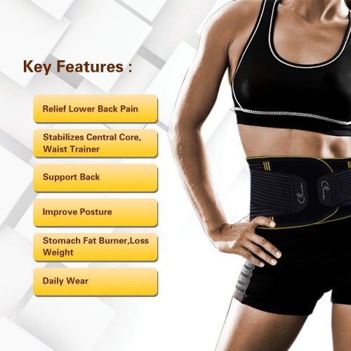  SZ CLIMAX Waist Trainer for Men or Women, Lumbar Support Protector BeltBack Brace for Lower Back Pain