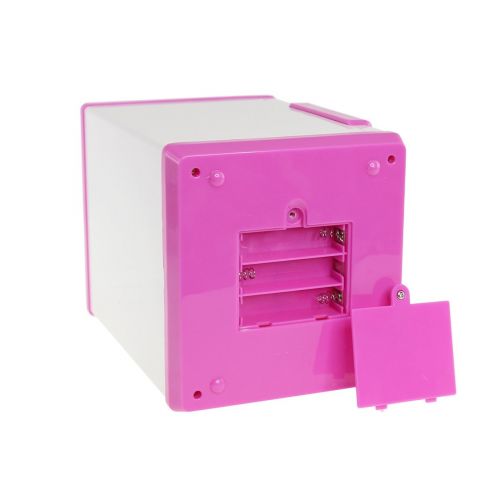  SZAT PRO Pink Electric Electronic Piggy Bank Kids Girls Money Safe Box Jar Coins Cashes Bills Password Key Code ATM Saver Toy