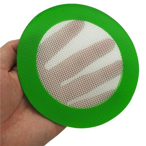  SZBS Silicone Mats 100pcs/lot Round Shape Silicone Mats Wax Non-Stick Pads Silicon Dry Herb Mat Food Grade Baking Mat Dabber Sheets Dab Pad Kitchen Accessories (Mixed color, 100)