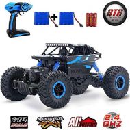 [아마존베스트]SZJJX RC Cars Off-Road Remote Control Car Trucks Vehicle 2.4Ghz 4WD Powerful 1: 18 Racing Climbing Cars Radio Electric Rock Crawler Buggy Hobby Toy for Kids Gift-Blue