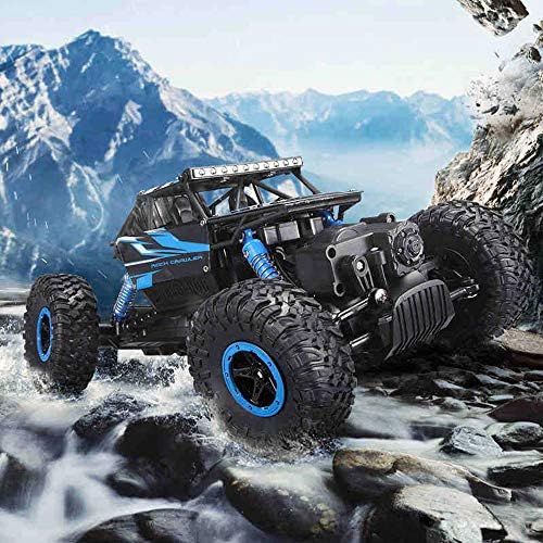  [아마존베스트]SZJJX RC Cars Off-Road Remote Control Car Trucks Vehicle 2.4Ghz 4WD Powerful 1: 18 Racing Climbing Cars Radio Electric Rock Crawler Buggy Hobby Toy for Kids Gift-Blue