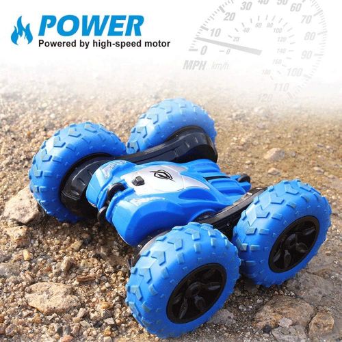  SZJJX Remote Control Car 2 in 1 Tire Switching RC Stunt Cars 4WD 2.4Ghz Double Sided Rotating Vehicles 360° Flips, Kids Toy Trucks with Headlights for Boys 8-12