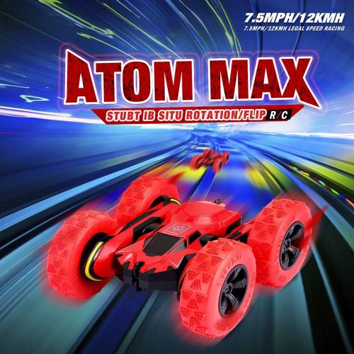  SZJJX Remote Control Car Truck 4WD RC Stunt Car 2.4Ghz Double Sided Rotating 360° Flips 7.5Mph Racing Vehicles, Kids Toy Cars Gift for Boys & Girls Birthday (Battery Not Included)