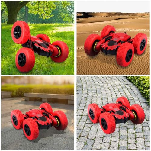  SZJJX Remote Control Car Truck 4WD RC Stunt Car 2.4Ghz Double Sided Rotating 360° Flips 7.5Mph Racing Vehicles, Kids Toy Cars Gift for Boys & Girls Birthday (Battery Not Included)