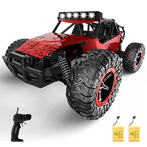  SZJJX Remote Control Car for Boys Girls, 20+ Km/h High Speed RC Trucks Car, 1:14 Scale Fast All Terrains Off Road Monster Crawler Vehicle Toy with Headlights 2 Batteries for Adults