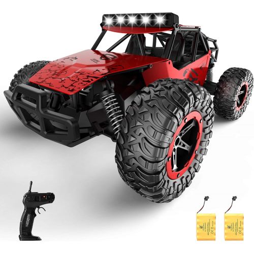 SZJJX Remote Control Car for Boys Girls, 20+ Km/h High Speed RC Trucks Car, 1:14 Scale Fast All Terrains Off Road Monster Crawler Vehicle Toy with Headlights 2 Batteries for Adults