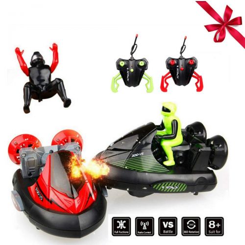  SZJJX RC Bumper Car Pack of 2 Remote Control Stunt Electric Battle Racing Vehicles with Ejectable Drivers for Kids Toy