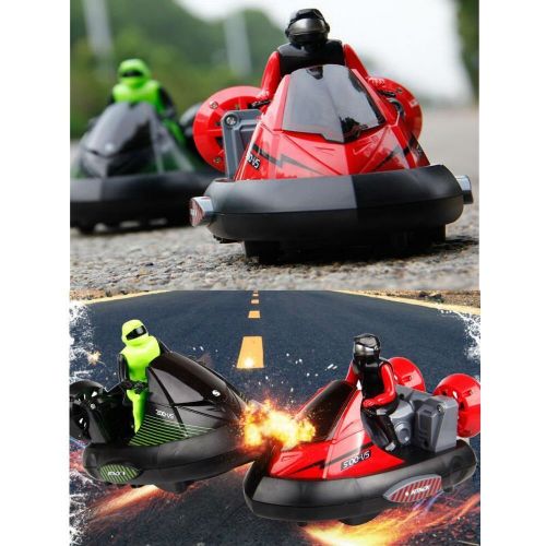  SZJJX RC Bumper Car Pack of 2 Remote Control Stunt Electric Battle Racing Vehicles with Ejectable Drivers for Kids Toy