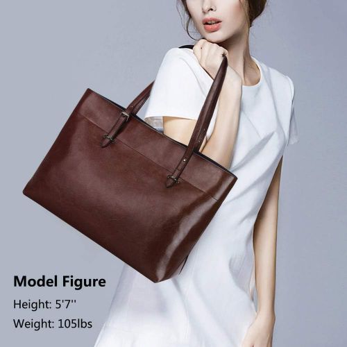  [아마존 핫딜]  [아마존핫딜]S-ZONE Womens Vintage Genuine Leather Tote Shoulder Bag Handbag Upgraded Version