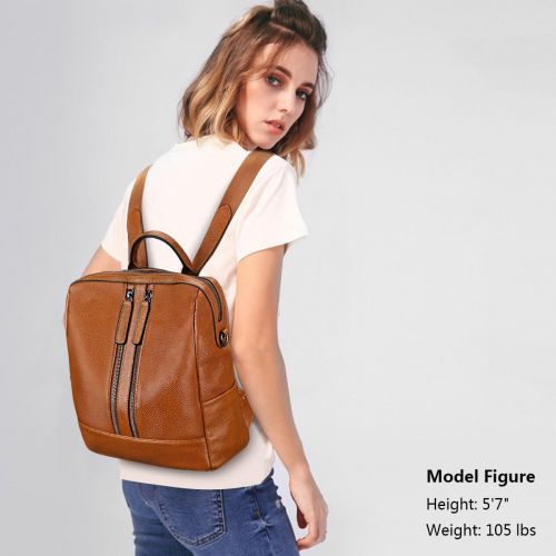  [아마존핫딜][아마존 핫딜] S-ZONE Women Genuine Leather Backpack Casual Shoulder Bag Purse Medium