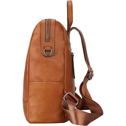  [아마존핫딜][아마존 핫딜] S-ZONE Women Genuine Leather Backpack Casual Shoulder Bag Purse Medium